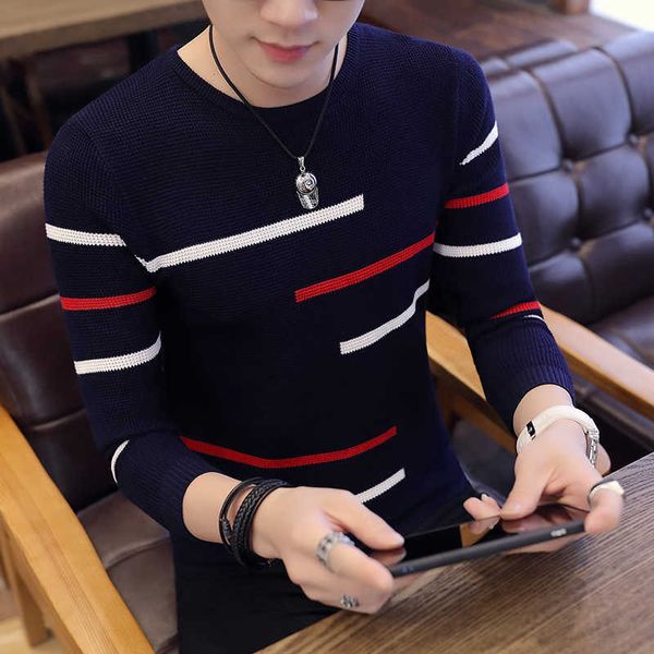 spring long sleeve knitted sweaters casual men sweater color patchwork o-neck blouse for warm men's striped clothing c254 210909, White;black
spring long sleeve knitted sweaters casual men sweater color patchwork o-neck blouse for warm men's striped clothing c254 210909, White;black
