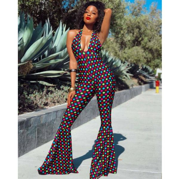 women's jumpsuits & rompers fashion women sleeveless romper playsuit deep v neck colorful dots clubwear long party wide leg trousers, Black;white
women's jumpsuits & rompers fashion women sleeveless romper playsuit deep v neck colorful dots clubwear long party wide leg trousers, Black;white