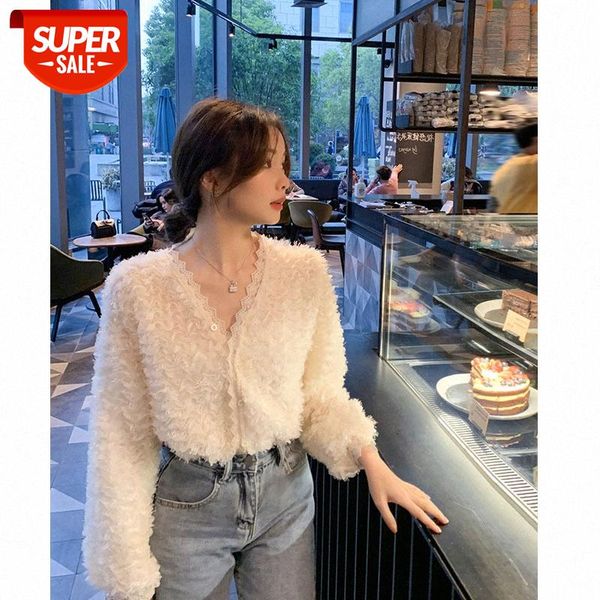 korean v-neck cardigan single-breasted long-sleeved loose lace collar three-dimensional petal #qj5m, White
korean v-neck cardigan single-breasted long-sleeved loose lace collar three-dimensional petal #qj5m, White