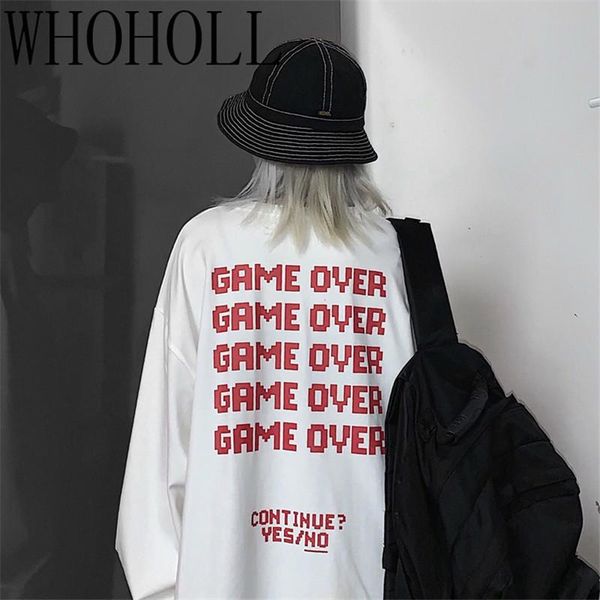 women's t-shirt long sleeve for women 2021 spring back letters print harajuku punk pullover loose tshirts, White
women's t-shirt long sleeve for women 2021 spring back letters print harajuku punk pullover loose tshirts, White