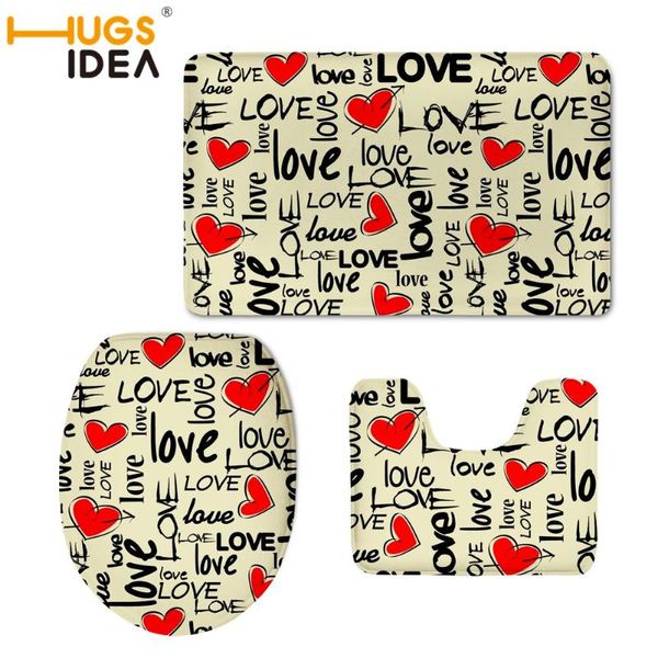 heartbeat letter print toilet lid cover soft anti-slip pedestal rug for bathroom washable bath mat set wc floor seat covers
heartbeat letter print toilet lid cover soft anti-slip pedestal rug for bathroom washable bath mat set wc floor seat covers