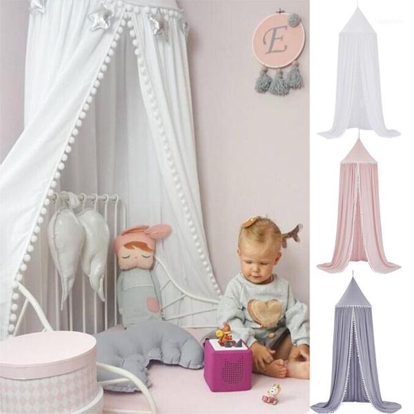 children mosquito net plush balls single door round hanging tent bedcover dome decoration1
children mosquito net plush balls single door round hanging tent bedcover dome decoration1