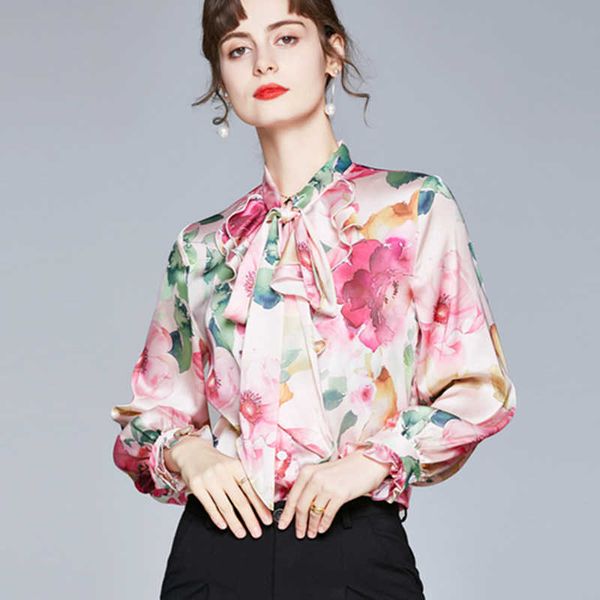korean women silk blouses satin shirt woman floral blouse long sleeve bow ladies print shirts plus size 210604, White
korean women silk blouses satin shirt woman floral blouse long sleeve bow ladies print shirts plus size 210604, White