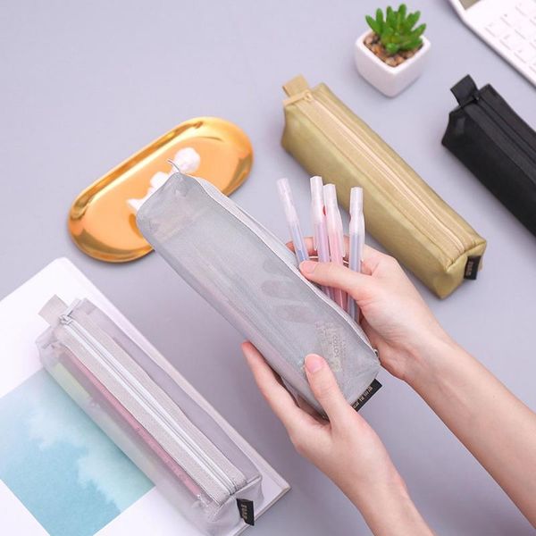 pencil bags simple transparent mesh case office student cases nylon school learning supplies pen box gift
pencil bags simple transparent mesh case office student cases nylon school learning supplies pen box gift