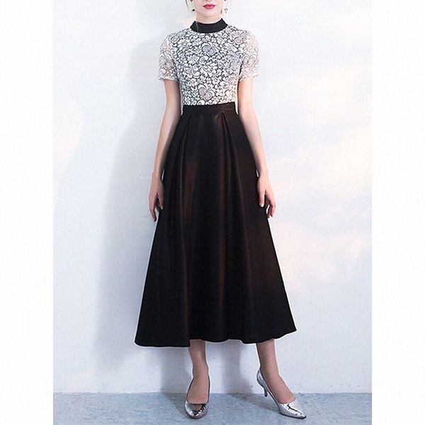 a-line mother of the bride dress elegant vintage high neck tea length satin short sleeve with lace 2022 s81x#, White;black
a-line mother of the bride dress elegant vintage high neck tea length satin short sleeve with lace 2022 s81x#, White;black