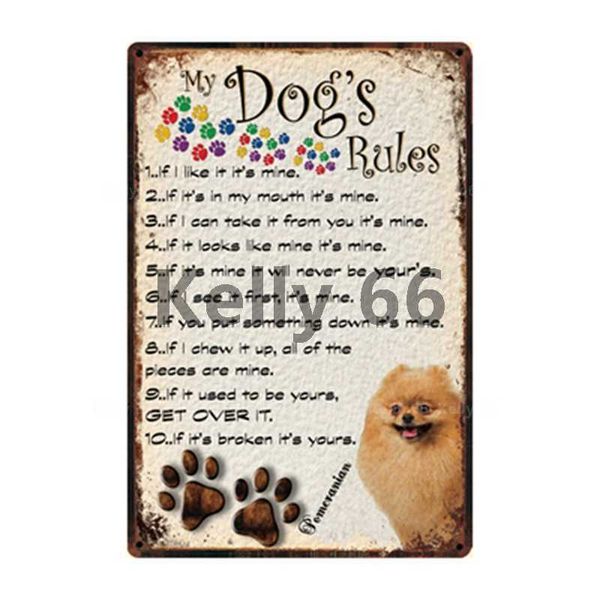 pet dogs rules warning better life with pomeranian metal sign home decor bar wall art painting 20*30 cm size dg-15
pet dogs rules warning better life with pomeranian metal sign home decor bar wall art painting 20*30 cm size dg-15