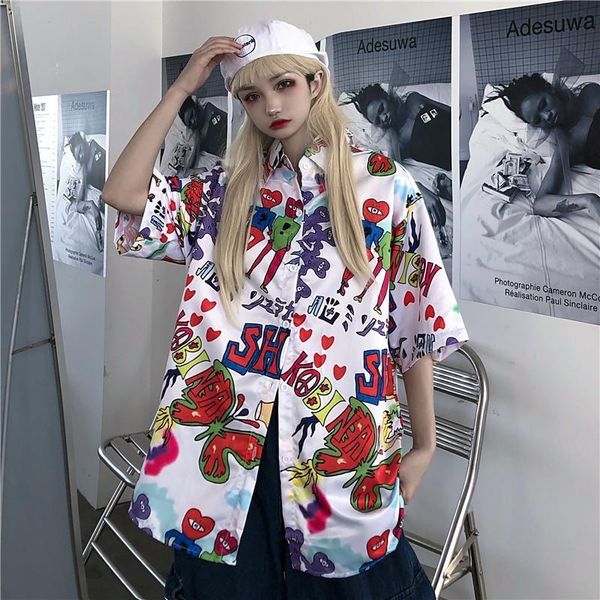 hip hop shirts women blouses girl turn-down collar plus size blouse 2021 summer vintage korean fashion clothing women's &, White
hip hop shirts women blouses girl turn-down collar plus size blouse 2021 summer vintage korean fashion clothing women's &, White