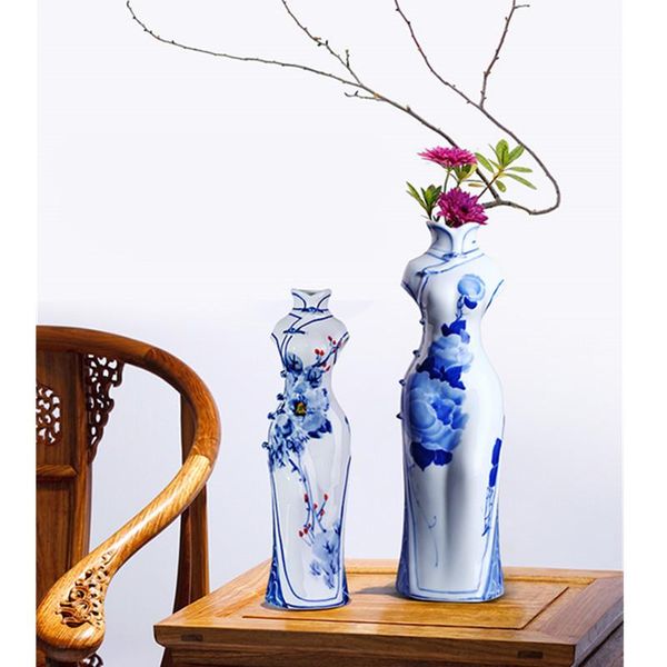 vases chinese style and sketching blue and white porcelain cheongsam ceramics vase creative living room entryway ornaments x2599
vases chinese style and sketching blue and white porcelain cheongsam ceramics vase creative living room entryway ornaments x2599