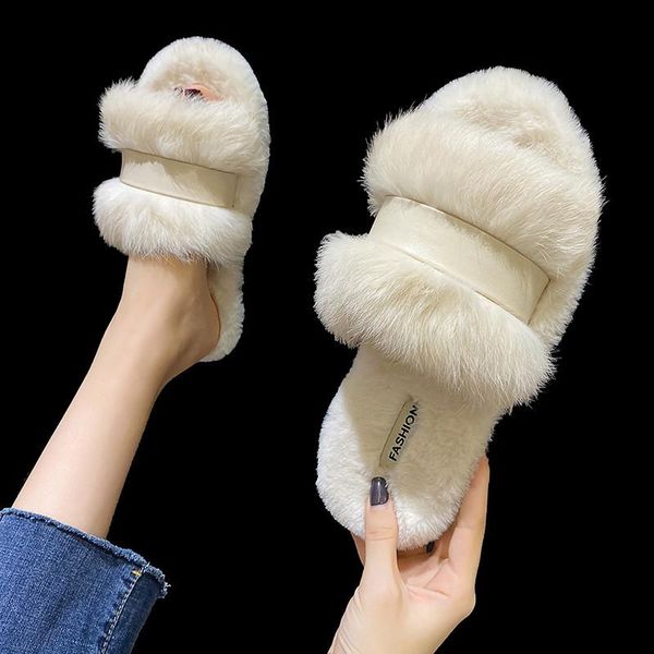 slippers shoes woman 2021 flat winter footwear flock luxury slides fur flip flops pantofle low platform massage designer soft pl, Black
slippers shoes woman 2021 flat winter footwear flock luxury slides fur flip flops pantofle low platform massage designer soft pl, Black