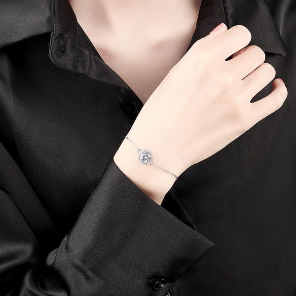 link, chain livvy minimalist silver color round zircon adjustable bracelets bangle for women simple fashion fine jewelry birthday gifts, Black
link, chain livvy minimalist silver color round zircon adjustable bracelets bangle for women simple fashion fine jewelry birthday gifts, Black