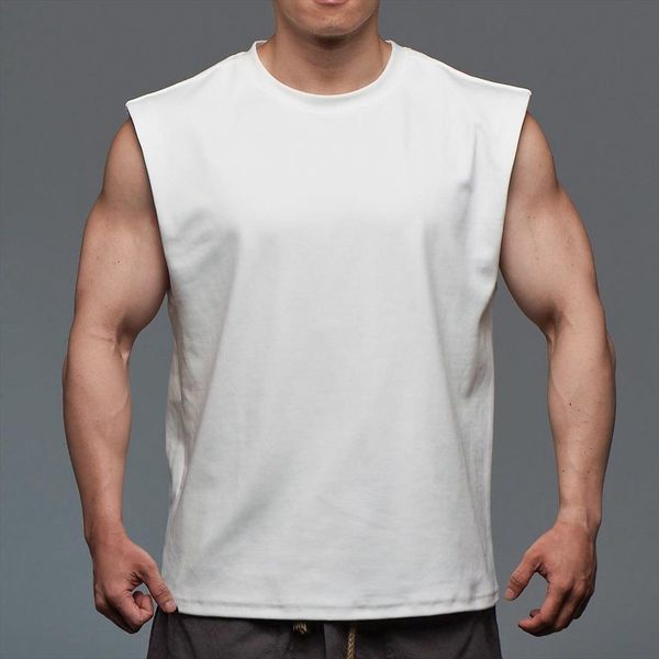 men casual fitness vest breathable loose clothes basketball training absorb sweat sports short sleeves mens pure color tank, White;black
men casual fitness vest breathable loose clothes basketball training absorb sweat sports short sleeves mens pure color tank, White;black