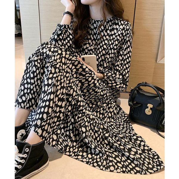 women 2021 autumn fashion print a-line dresses female mid-long loose bottoming dress ladies o-neck chiffon vestidos d777 casual, Black;gray
women 2021 autumn fashion print a-line dresses female mid-long loose bottoming dress ladies o-neck chiffon vestidos d777 casual, Black;gray