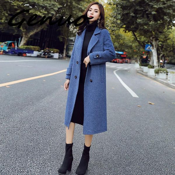 women's wool & blends korean winter women long jacket fashion slim elegant ladies warm overcoat solid color female high grade woolen co, Black
women's wool & blends korean winter women long jacket fashion slim elegant ladies warm overcoat solid color female high grade woolen co, Black