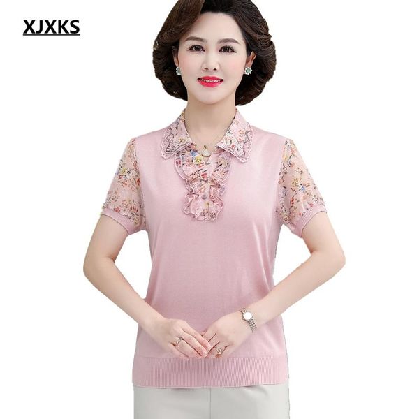 women's t-shirt xjxks fashion lapel short-sleeved women summer 2021 loose plus size chiffon stitching printed, White
women's t-shirt xjxks fashion lapel short-sleeved women summer 2021 loose plus size chiffon stitching printed, White