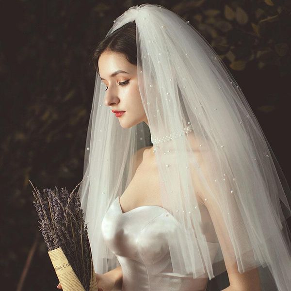 bridal veils wedding veil white long pearls puffy multi-layer masking handmade accessories for elegant headwear 2021, Black
bridal veils wedding veil white long pearls puffy multi-layer masking handmade accessories for elegant headwear 2021, Black