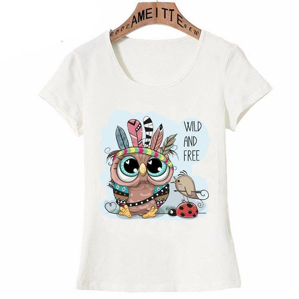cute tribal owl and womens t shirt bird with feathers print summer fashion women girl casual woman cartoon, White
cute tribal owl and womens t shirt bird with feathers print summer fashion women girl casual woman cartoon, White