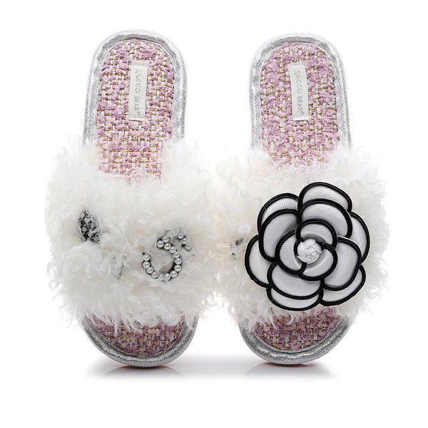 slippers camellia flower lamb fur women luxury pearl beads letter pendant flip flops black/white slides shoes woman mulesns1
slippers camellia flower lamb fur women luxury pearl beads letter pendant flip flops black/white slides shoes woman mulesns1