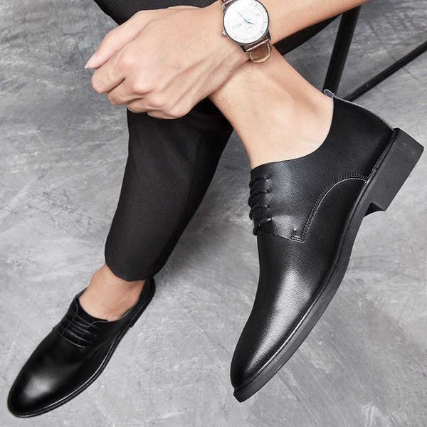 summer soft leather business men's shoes sole british formal leisure inner raised pointed single, Black
summer soft leather business men's shoes sole british formal leisure inner raised pointed single, Black
