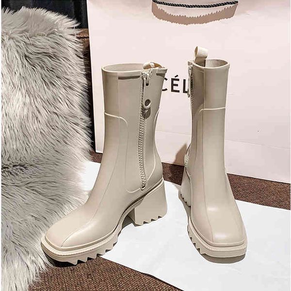 women luxurys designers rain platform boots fashion pvc non-slip gear woman ankle botas mujer chunky heel rubber chelsea booties ladies, Black
women luxurys designers rain platform boots fashion pvc non-slip gear woman ankle botas mujer chunky heel rubber chelsea booties ladies, Black