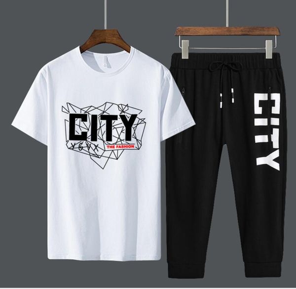 2021 summer men's t shirts+pants two pieces sets casual tracksuit male tshirt gyms fitness, Black;gray
2021 summer men's t shirts+pants two pieces sets casual tracksuit male tshirt gyms fitness, Black;gray