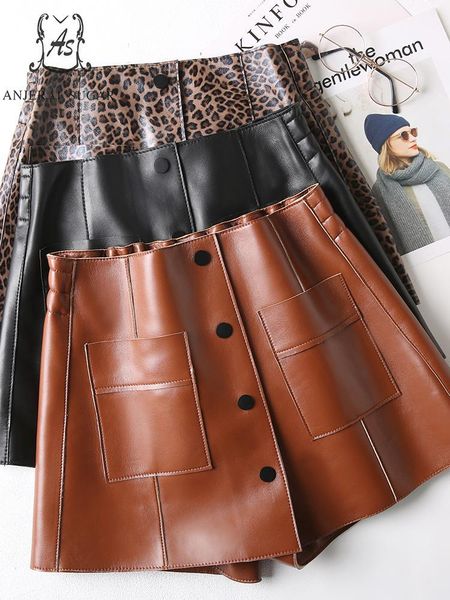 women's shorts spring women sheepskin genuine leather black brown leopard print high waist pocket short feminino sexy, White;black
women's shorts spring women sheepskin genuine leather black brown leopard print high waist pocket short feminino sexy, White;black