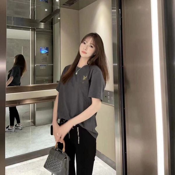 21s spring summer new y-letter gold embroidery mori grey short sleeve t-shirt round neck men's and women's trend, White
21s spring summer new y-letter gold embroidery mori grey short sleeve t-shirt round neck men's and women's trend, White