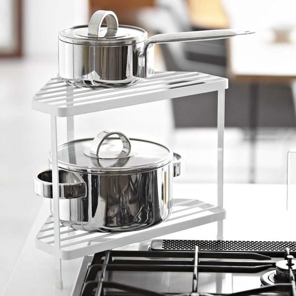 hooks & rails triple-cornered dish drying hanger storage rack kitchen corner shelf 2 layers pot stove organizer
hooks & rails triple-cornered dish drying hanger storage rack kitchen corner shelf 2 layers pot stove organizer