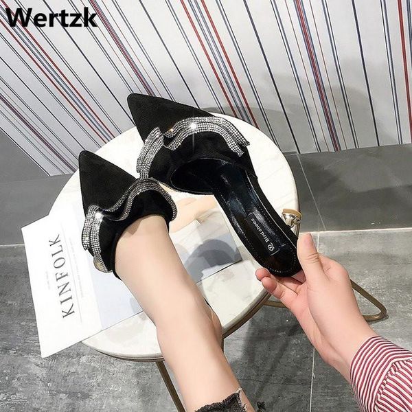 high-heeled women's shoes 2021 spring edition korean fashion suede pointy slippers wear zapatos de mujer e351, Black
high-heeled women's shoes 2021 spring edition korean fashion suede pointy slippers wear zapatos de mujer e351, Black