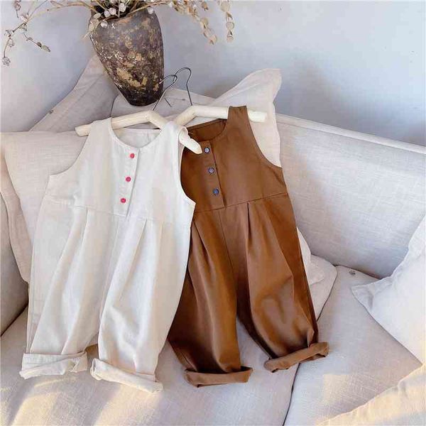 spring new style toddler baby boys girls cotton overalls solid sleeveless sling button design jumpsuit loose pants 210413, Blue
spring new style toddler baby boys girls cotton overalls solid sleeveless sling button design jumpsuit loose pants 210413, Blue