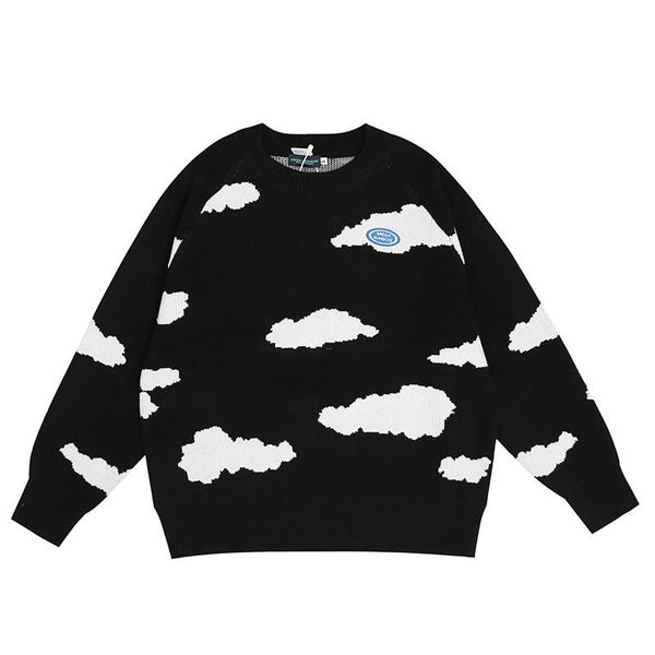 men's sweaters 2021 harajuku streetwear knitted sweater men white clouds full printed cotton pullover hip hop fashion korean oversized, White;black
men's sweaters 2021 harajuku streetwear knitted sweater men white clouds full printed cotton pullover hip hop fashion korean oversized, White;black