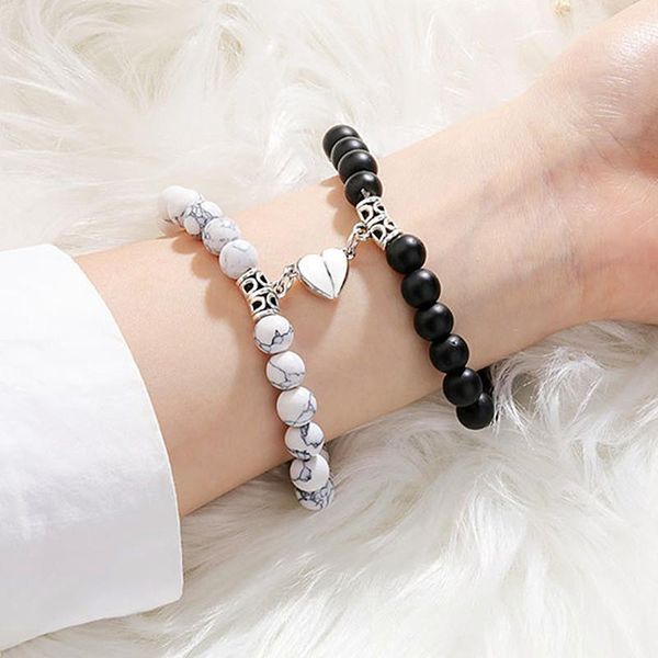 charm bracelets 2pcs/set magnet couple vintage matching braslet stone distance paired braclet lovers jewelry valentine's day present, Golden;silver
charm bracelets 2pcs/set magnet couple vintage matching braslet stone distance paired braclet lovers jewelry valentine's day present, Golden;silver