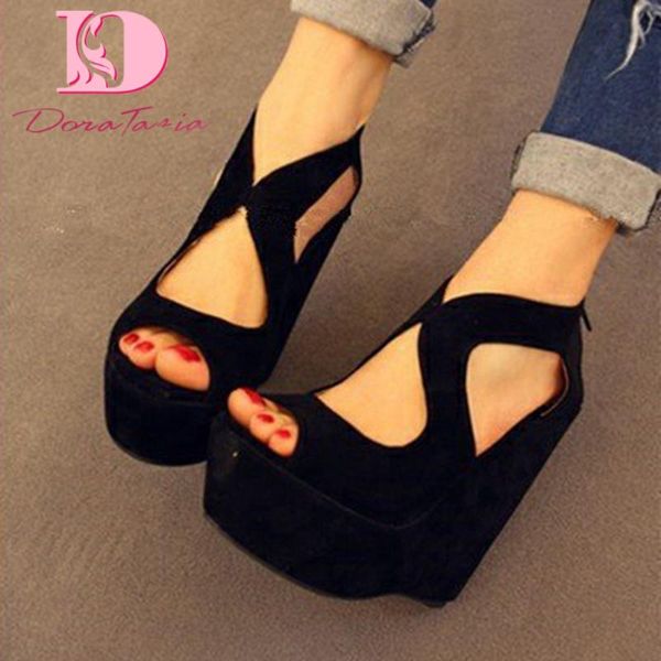 doratasia 2021 flock women sandals high wedges peep toe platform zip pumps summer casual woman shoes, Black
doratasia 2021 flock women sandals high wedges peep toe platform zip pumps summer casual woman shoes, Black