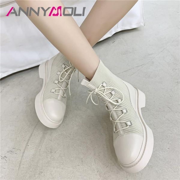 boots annymoli real leather ankle women flats platform motorcycle lace up short round toe shoes ladies beige black1, Black
boots annymoli real leather ankle women flats platform motorcycle lace up short round toe shoes ladies beige black1, Black