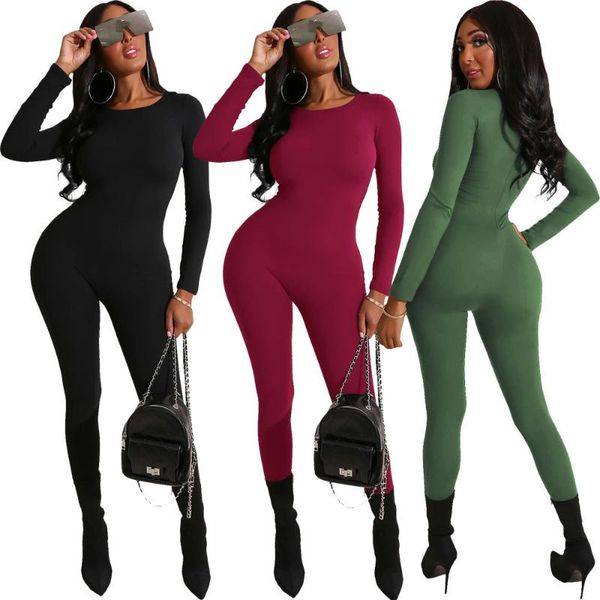 women's jumpsuits & rompers fashion women solid color o-neck long sleeve jumpsuit for spring 2021 ladies slim high waist splice, Black;white
women's jumpsuits & rompers fashion women solid color o-neck long sleeve jumpsuit for spring 2021 ladies slim high waist splice, Black;white