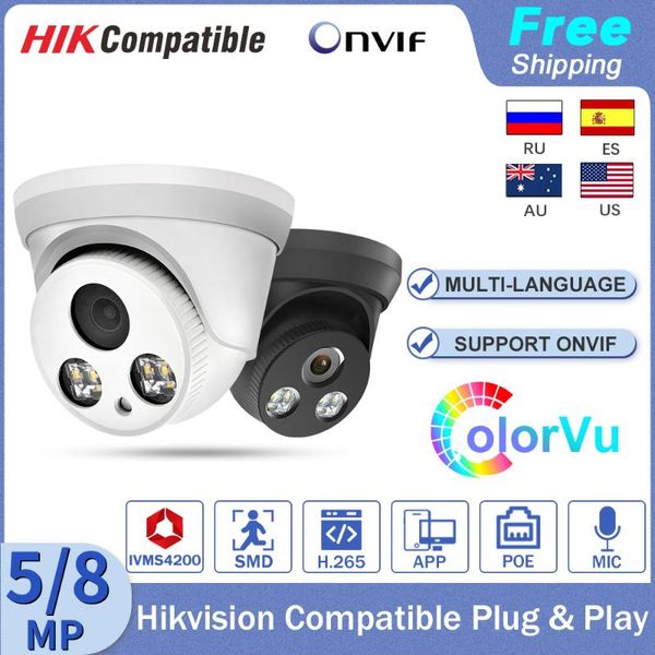 cameras hikvision compatible ip camera colorvu 5mp 8mp hd video dome poe black night version cctv kamera built-in mic h.265 plug&play
cameras hikvision compatible ip camera colorvu 5mp 8mp hd video dome poe black night version cctv kamera built-in mic h.265 plug&play