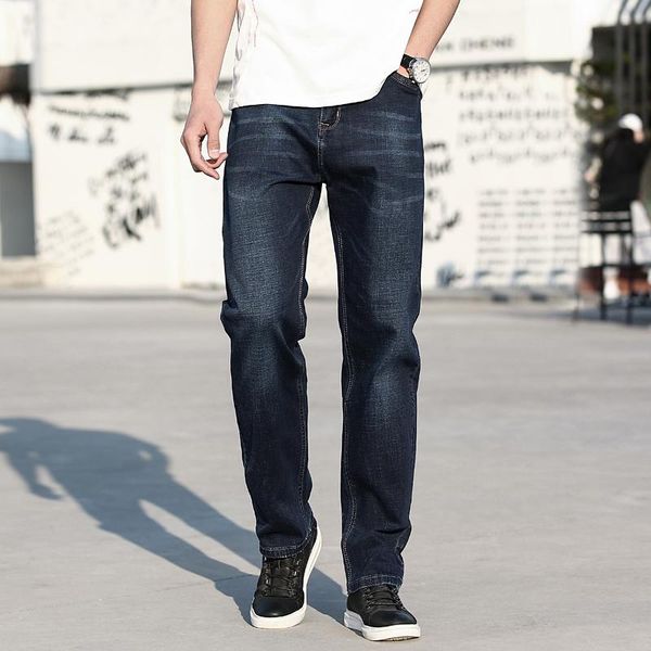 men's jeans brand classic large size fat denim pants 2021 spring summer thin loose straight stretch male trousers 40 42 44, Blue
men's jeans brand classic large size fat denim pants 2021 spring summer thin loose straight stretch male trousers 40 42 44, Blue