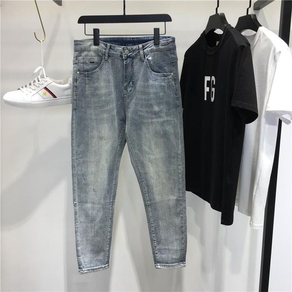 312# korea dongdamen men's 2021 summer jeans loose straight trend pants elastic slim, Blue
312# korea dongdamen men's 2021 summer jeans loose straight trend pants elastic slim, Blue