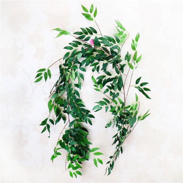 1.7m artificial plants willow rattan fake vines twigs with silk green leaf faux foliage wreath wall hanging home wedding decor decorative fl
1.7m artificial plants willow rattan fake vines twigs with silk green leaf faux foliage wreath wall hanging home wedding decor decorative fl