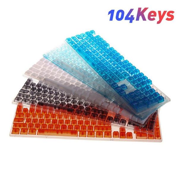 104pcs/set universal stylish clear mechanical keyboard key caps replacement backlight pretty keyboards
104pcs/set universal stylish clear mechanical keyboard key caps replacement backlight pretty keyboards