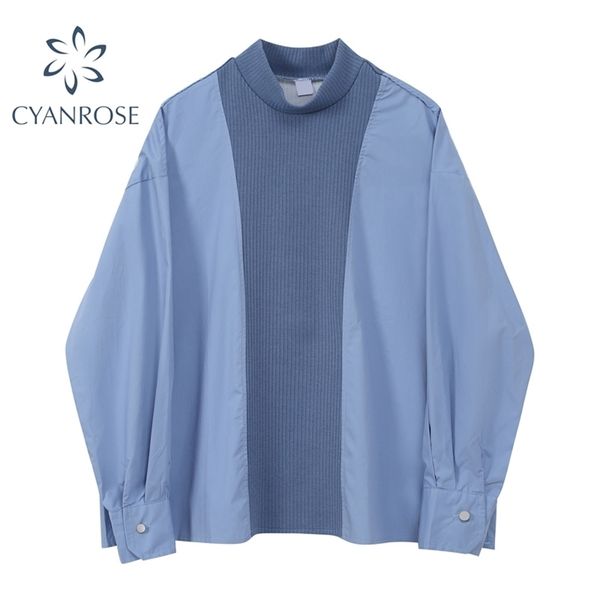 shirt sweatshirt women fashion knit spliced casual oversized long sleeve blouse mujer elegant spring pullover stand neck 210515, White
shirt sweatshirt women fashion knit spliced casual oversized long sleeve blouse mujer elegant spring pullover stand neck 210515, White
