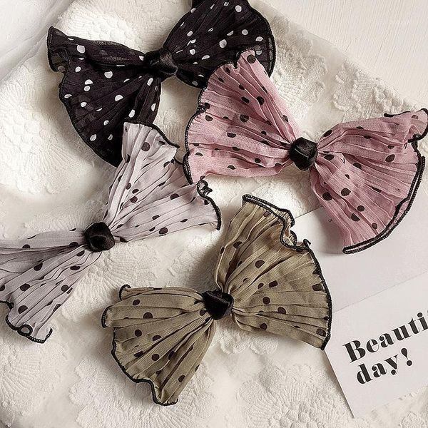 korean style fashion women hair pins simple accordion pleats dot bow clips for girl accessories1
korean style fashion women hair pins simple accordion pleats dot bow clips for girl accessories1