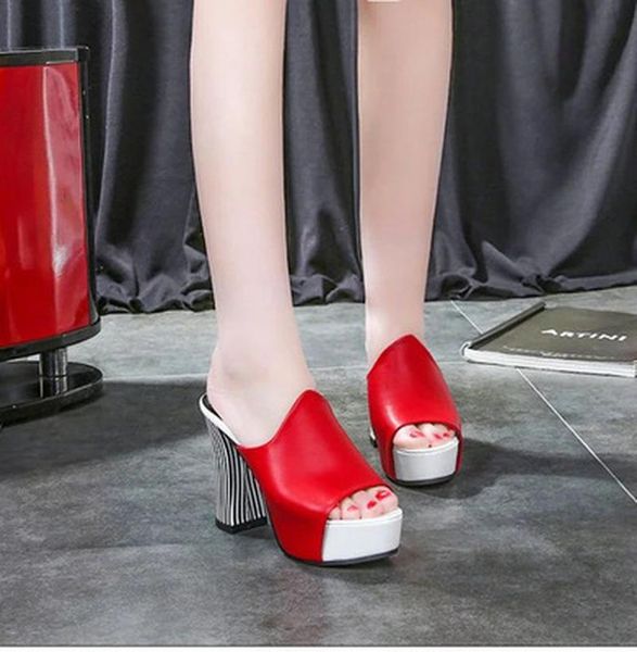 sandals summer women elegant red high heel peep toe platform shoes zebra chunky lady thick fashion 34-40, Black
sandals summer women elegant red high heel peep toe platform shoes zebra chunky lady thick fashion 34-40, Black