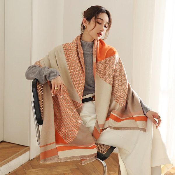 scarves women winter scarf 2021 cashmere warm pashmina shawls lady wraps shawl striped wrap designer blanket, Blue;gray
scarves women winter scarf 2021 cashmere warm pashmina shawls lady wraps shawl striped wrap designer blanket, Blue;gray