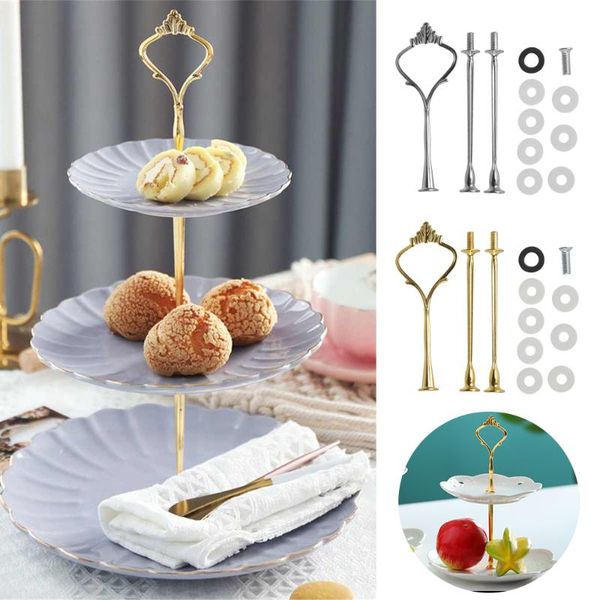 other bakeware 7 set of 3 tier three layers cake plate stand holder crown metal rod fitting hardware silver
other bakeware 7 set of 3 tier three layers cake plate stand holder crown metal rod fitting hardware silver