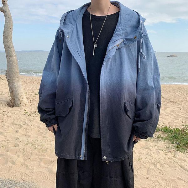 men's jacket 2021 spring and winter gradient color wild hooded loose casual fashion young clothing jackets, Black;brown
men's jacket 2021 spring and winter gradient color wild hooded loose casual fashion young clothing jackets, Black;brown
