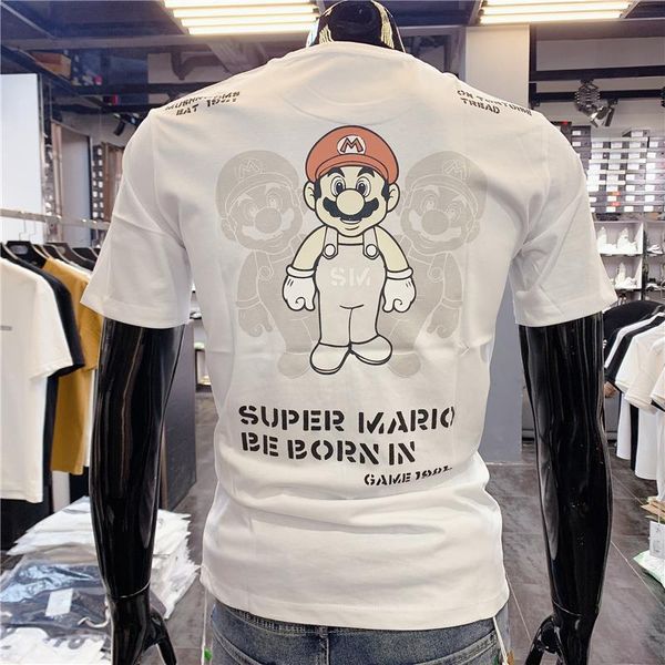 t shirt fashion men's summer round neck loose short sleeve printing youth trend tins cotton leisure half, White;black
t shirt fashion men's summer round neck loose short sleeve printing youth trend tins cotton leisure half, White;black