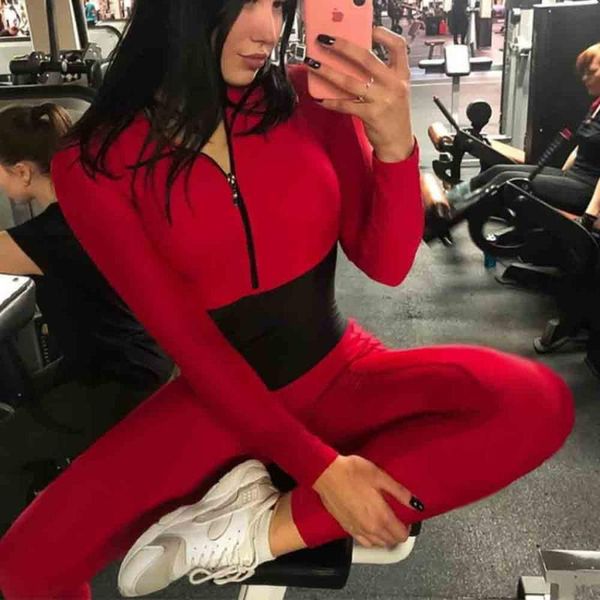 arrival women sporting fitness jumpsuit autumn winter full sleeve zipper turtleneck skinny slim female casual bodysuit women's jumpsuit, Black;white
arrival women sporting fitness jumpsuit autumn winter full sleeve zipper turtleneck skinny slim female casual bodysuit women's jumpsuit, Black;white