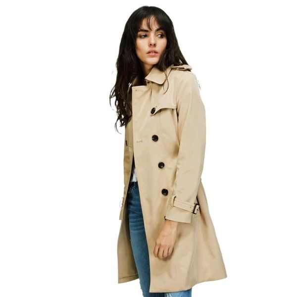 women's trench coats 2021 autumn high fashion brand woman classic double breasted coat waterproof raincoat business outerwear, Tan;black
women's trench coats 2021 autumn high fashion brand woman classic double breasted coat waterproof raincoat business outerwear, Tan;black