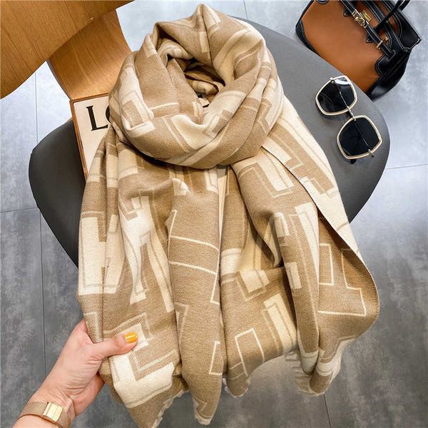 autumn korean letter imitation cashmere women's winter thickened warm tassel large shawl versatile temperament scarf, Blue;gray
autumn korean letter imitation cashmere women's winter thickened warm tassel large shawl versatile temperament scarf, Blue;gray