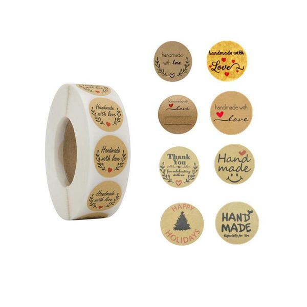 gift wrap 500pcs/roll deco sticker natural kraft paste multiple styles labes wedding envelope sealing glue baking party supplies
gift wrap 500pcs/roll deco sticker natural kraft paste multiple styles labes wedding envelope sealing glue baking party supplies